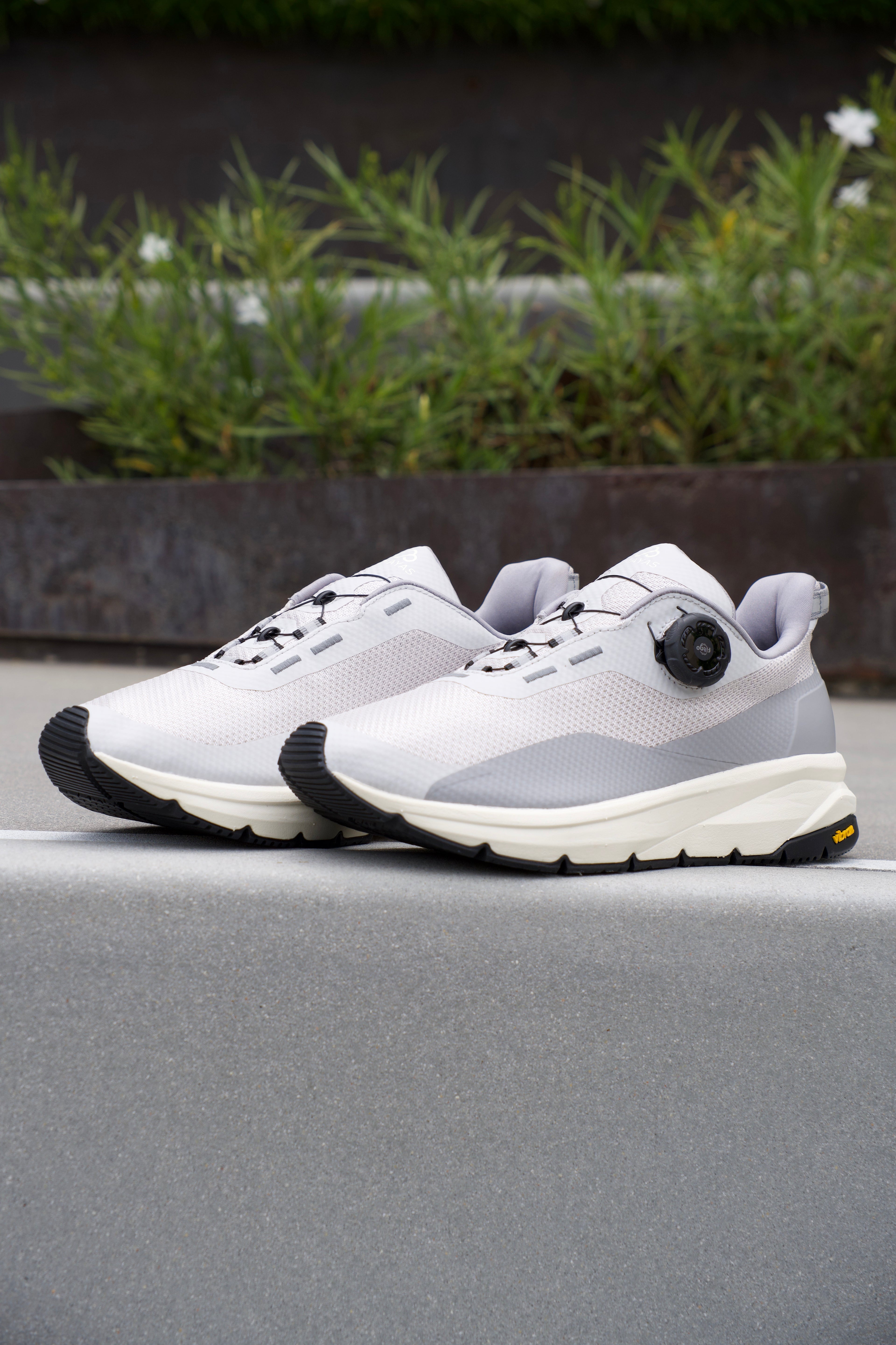 AMAYAS V1 in Granite Gray walking shoe worn on multiple terrains in Singapore