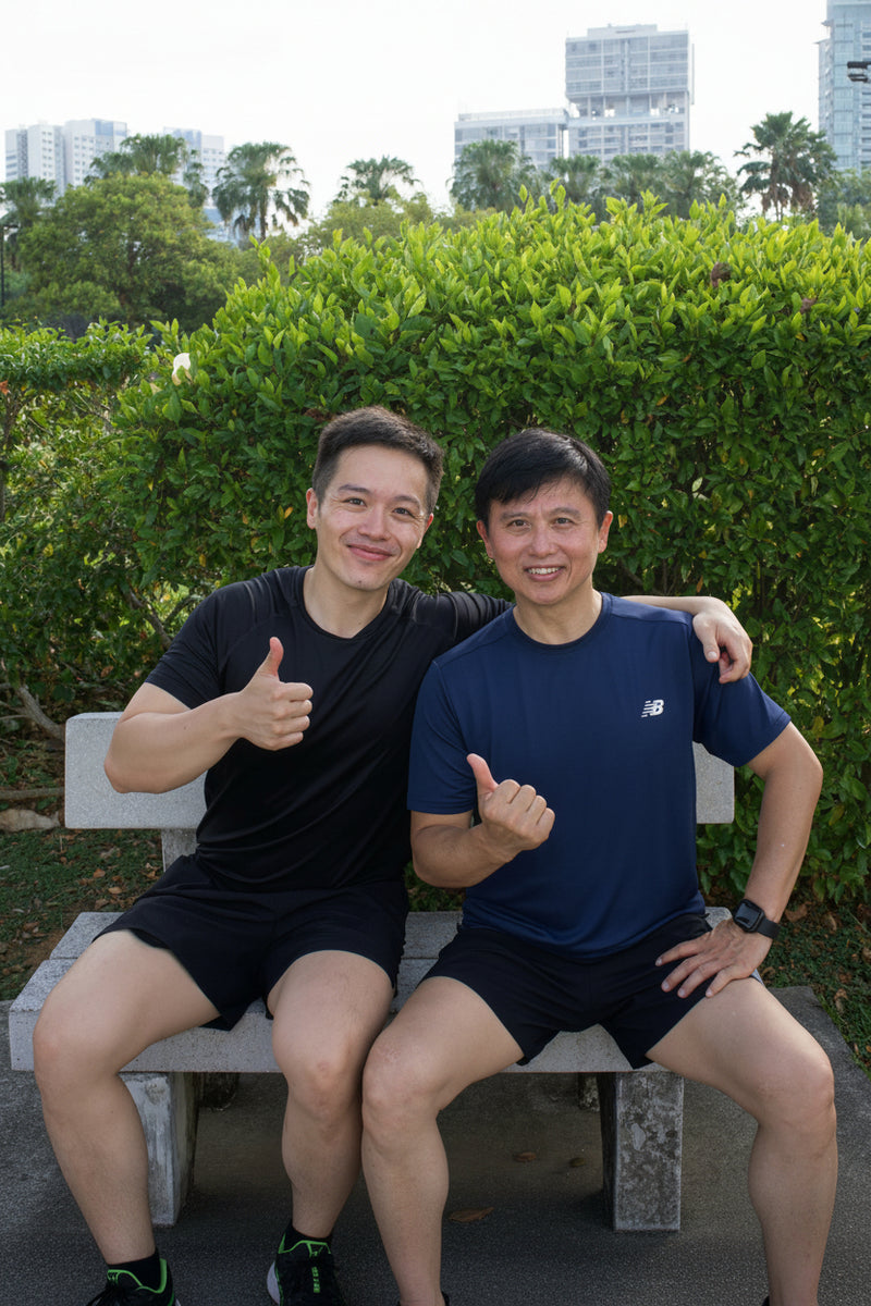 AMAYAS co-founders Leon and his father, the inspiration behind the brand